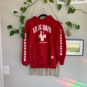 Red lifeguard sweatshirt